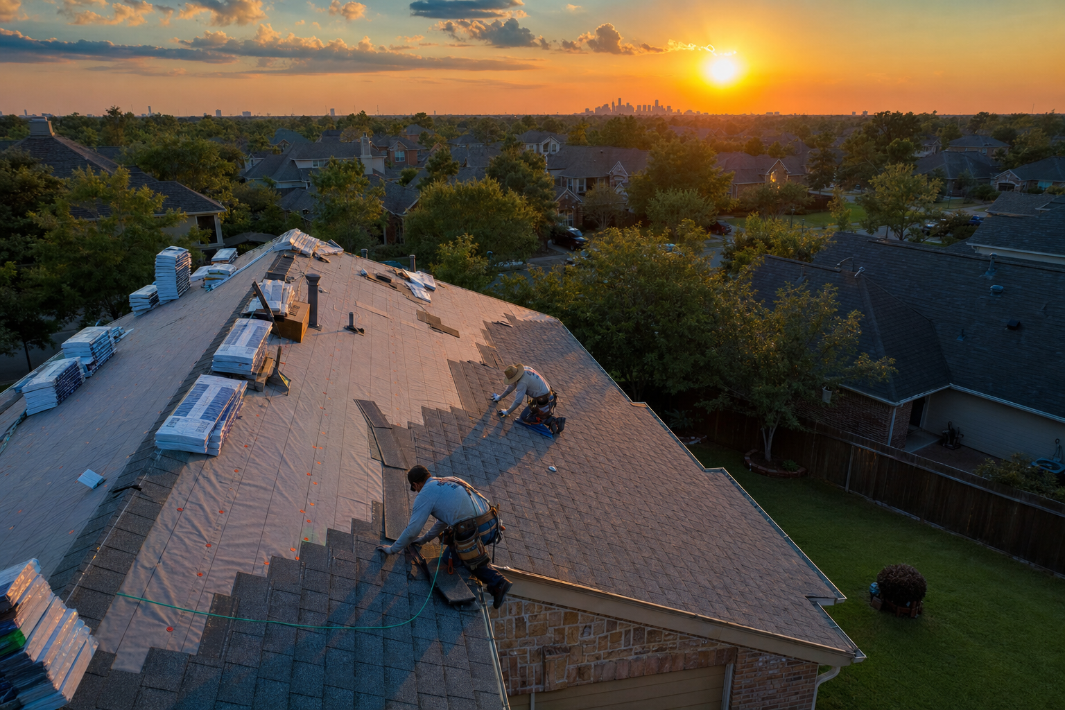 Roofing replacement Houston metro